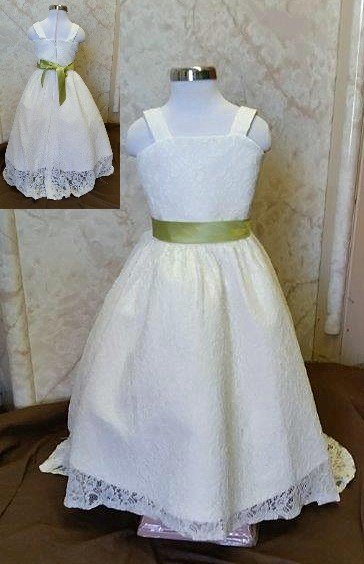 coordinating lace flower girl dresses