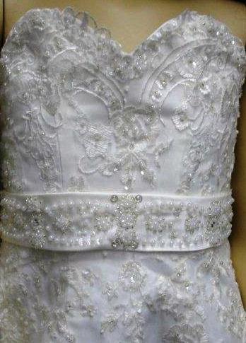 sweetheart beaded bridal flower girl dress