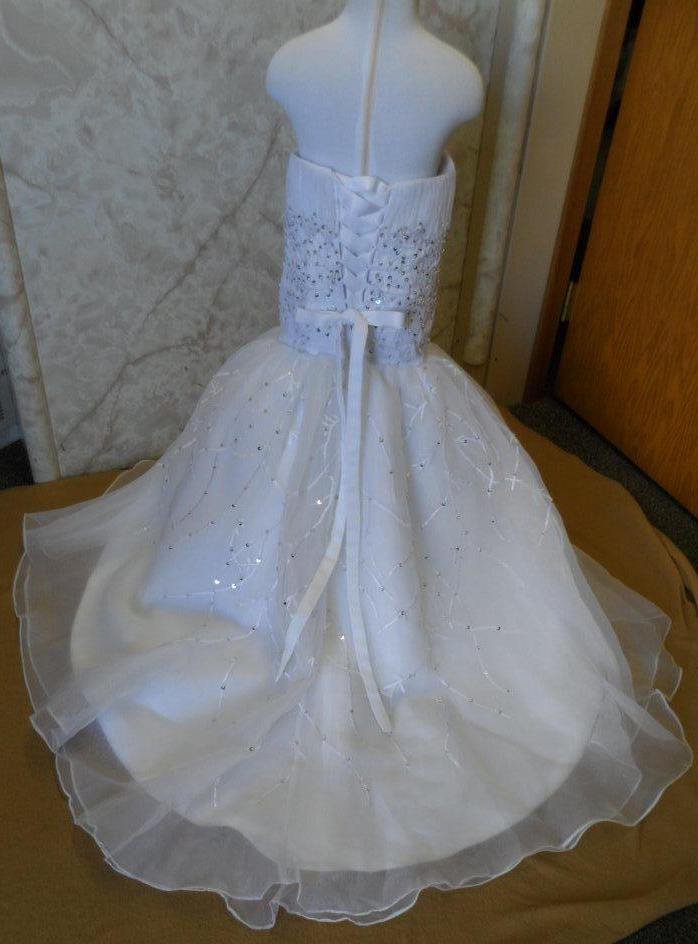 Mermaid style flower girl dress