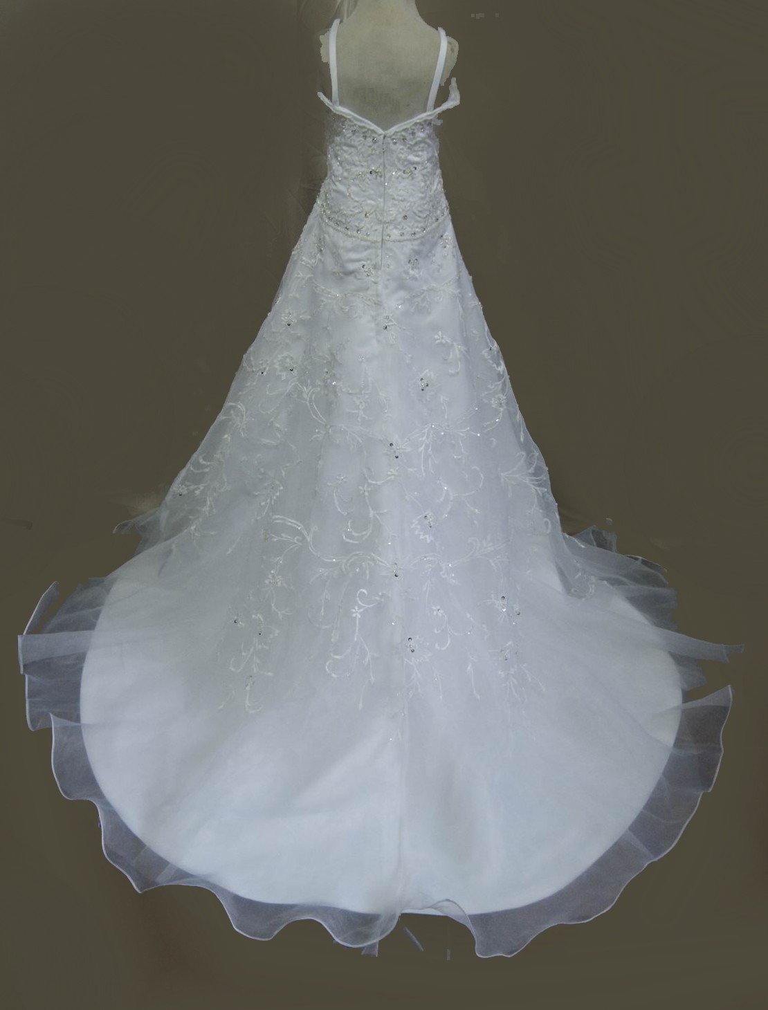 organza beaded flower girl dress