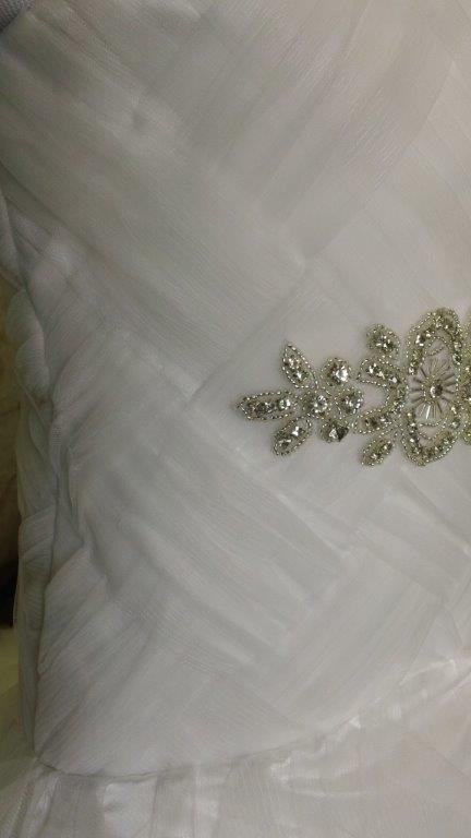 basket woven bodice with beading