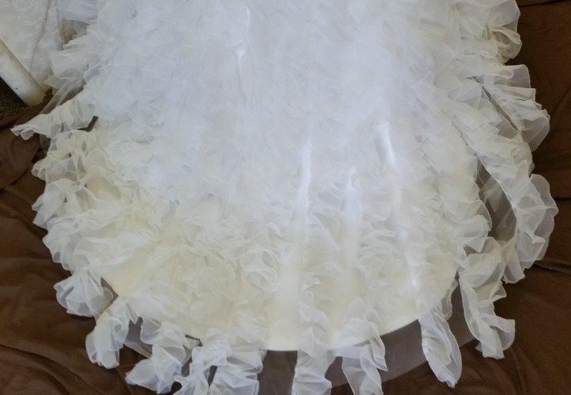 ruffled organza dress