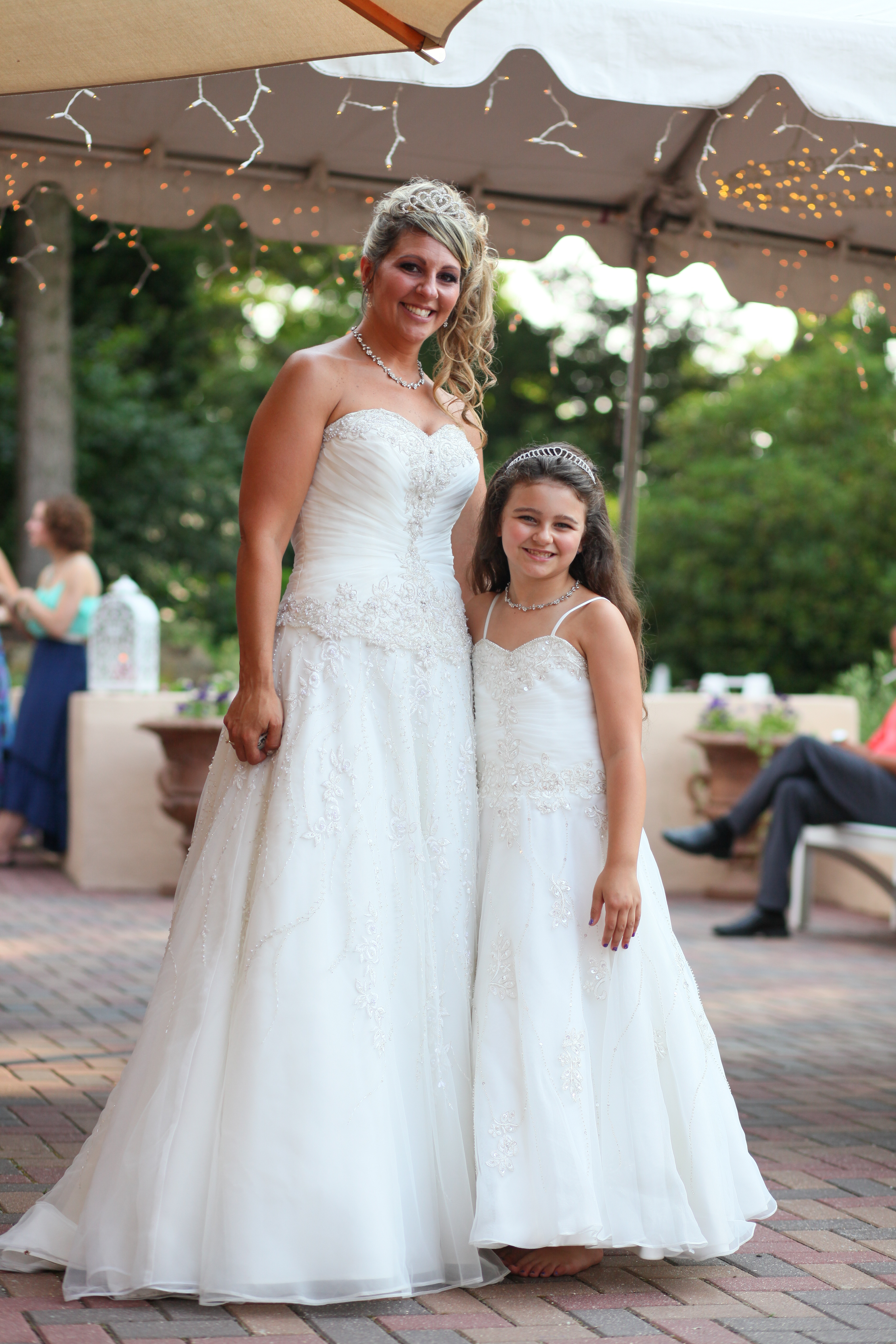 Matching Flower Girl and Wedding Dresses