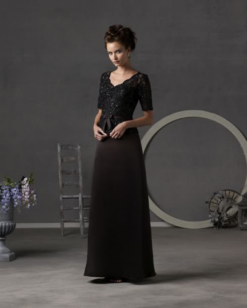 mother of the bride black dress