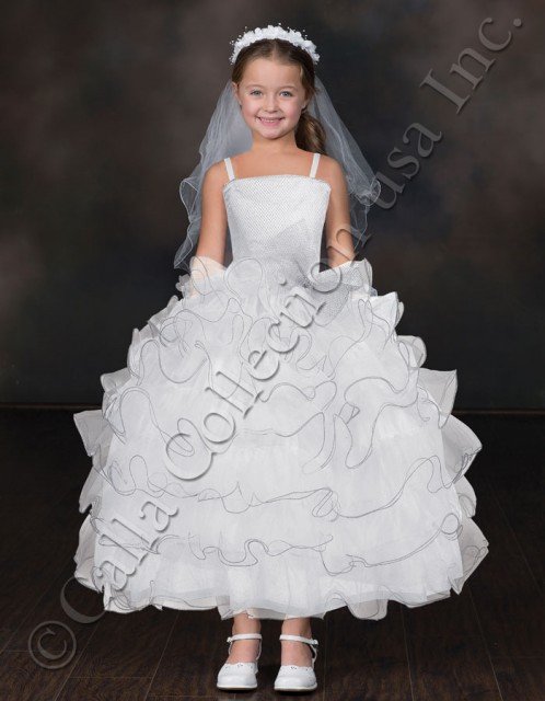 ruffle communion dress