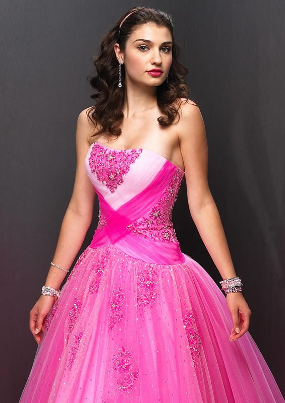 pink lace and tulle dress