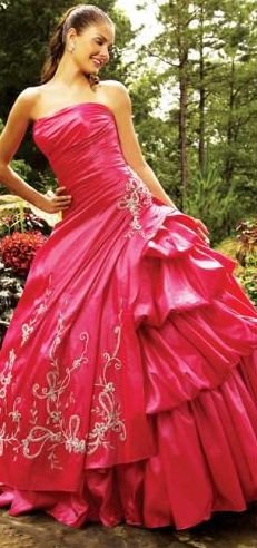 strapless red spanish dress