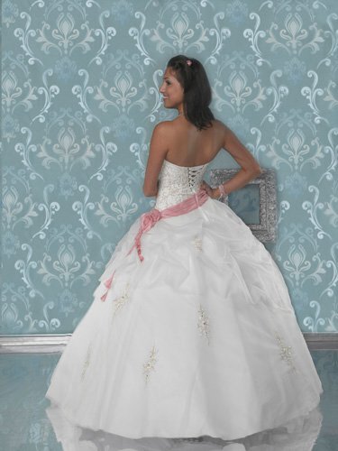 ivory and pink ballroom dress 