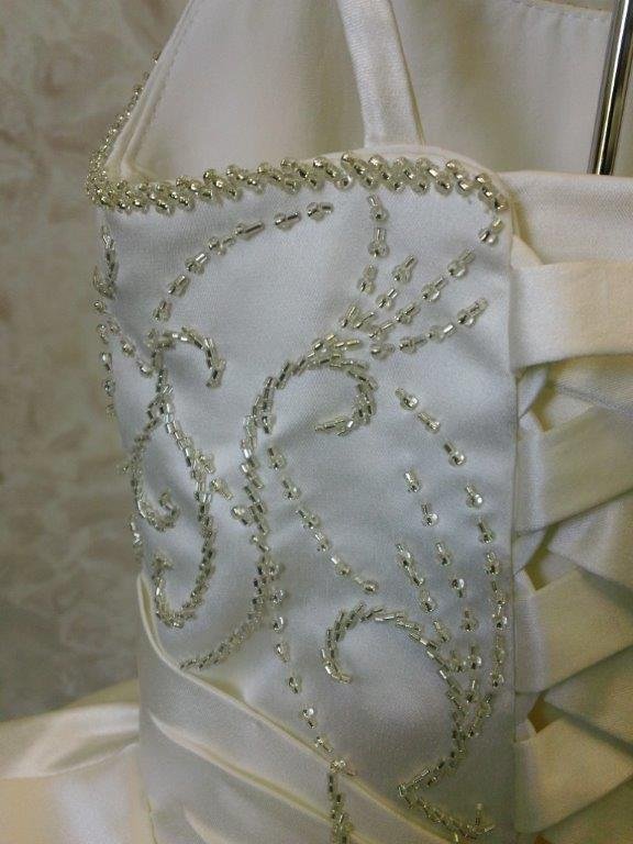 infant flower girl dress with pickup skirt