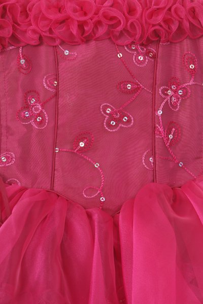 fuschia cheap girls pageant ball gown