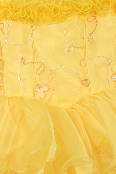 yellow girls ball gown