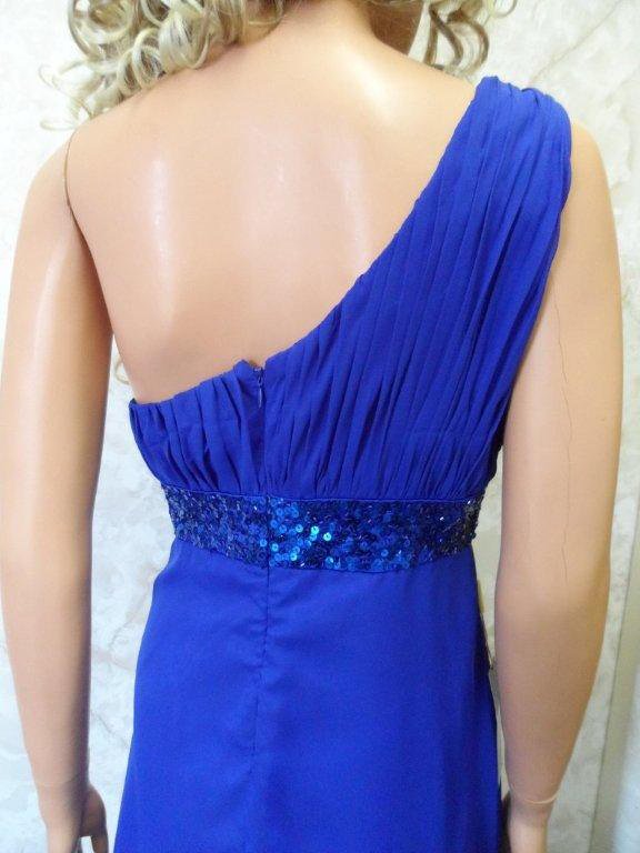 Blue one shoulder bridesmaid dresses