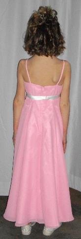 Long Pink Spaghetti Strap Flower Girl Dresses