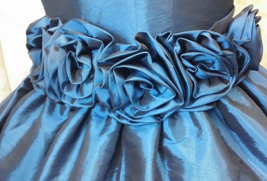 Flower Girl Dress With Rosette Waist