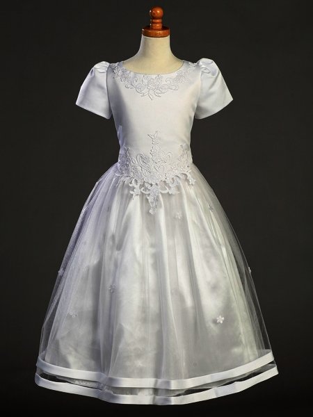 short sleeve communion dress