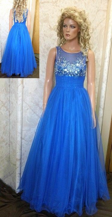 royal blue prom dress