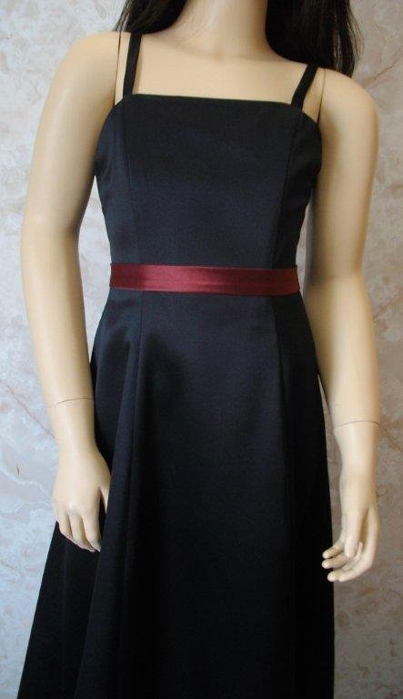 long black junior bridesmaid dress
