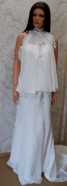 lace high neck wedding dresses